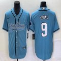 Nike Carolina Panthers #9 Bryce Young skyblue NFL and MLB Baseball jerseys Joint name-BD