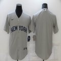 Nike New York Yankees blank gray majestic baseball Jersey-BD