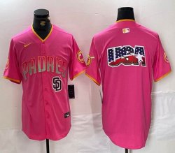 Nike San Diego Padres blank pink MLB Baseball jerseys Joint name-BD 07