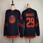 Women Adidas Edmonton Oilers #29 Leon Draisaitl dark blue nhl hockey jersey