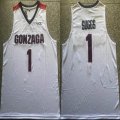 Gonzaga Bulldogs #1 Jalen Suggs Jersey White WCC College Basketball Jersey-LC