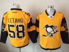 2016 Reebok Pittsburgh Penguins #58 Kris Letang yellow NHL Jersey