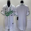 Nike Philadelphia Eagles blank white baseball jerseys Joint name-BD 05