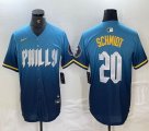 Nike Philadelphia Phillies #20 Mike Schmidt skyblue majestaic baseball jersey city version