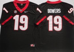 Georgia Bulldogs #19 Brock Bowers Black College Football Jerseys-PNS