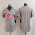 Youth Nike Philadelphia Phillies gray baseball jerseys 01