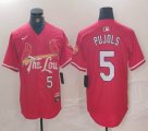 Nike St.Louis Cardinals #5 Albert Pujols red MLB baseball Jerseys city version