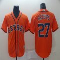 Houston Astros Jose Altuve 27# orange majestic baseball jerseys