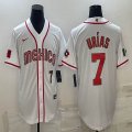 2023 World Cup Mexico #7 Julio Urias white majestic baseball jerseys 18