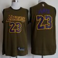 Nike Los Angeles Lakers 23 LeBron James green basketball jersey