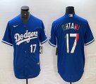 Los Angeles Dodgers #17 Shohei Ohtani Nike blue throwback majestic baseball Jersey-BD 03