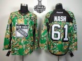 2014 stanley cup Rangers Rick Nash 61 green camo NHL Jerseys