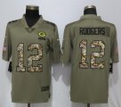 Nike Green Bay Packers #12 Aaron Rodgers green camo Color Rush Limited Jersey