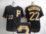 Pittsburgh Pirates #22 Andrew McCutchen black signature MLB Jerseys