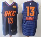 Nike Oklahoma City Thunder #13 Paul George dark blue fishion nba jersey-S8