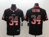 Nike Chicago Bears #34 Walter Payton black USA Flag Color Rush Limited Jerseys