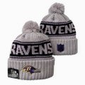 2024 Baltimore Ravens gray NFL Sports Cuffed Knit Hats