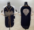 Nike New Orleans Saints black white baseball jerseys Thanksgiving Joint name -BD 02