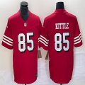 Nike 49ers #85 George Kittle red throwback Color Rush Limited Jersey -BD 03