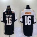 Nike Texas Longhorns #16 Peyton Manning black white College NCAA Jersey -BD