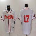 Nike Atlanta Braves #17 white majestic jerseys-BD