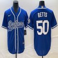 Nike Los Angeles Dodgers #50 Mookie Betts blue majestic baseball Jerseys Joint name -BD 01