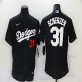 Los Angeles Dodgers #31 Mike Piazza black Flexbase Authentic Collection Jersey