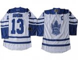 NHL Toronto Maple Leafs #13 Mats Sundin White new Jersey C patch.