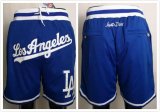 Los Angeles Dodgers blue baseball shorts with pocket-FH