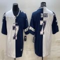 Nike Dallas Cowboys #7 Trevon Diggs blue white splits Color Rush Limited Jerseys