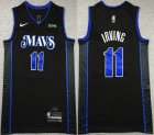 Nike Dallas Mavericks #11 Kyrie Irving black nba jersey city version-XD