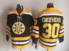 Boston Bruins #30 Gerry Cheevers Black Hockey Jersey