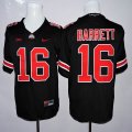 Ohio State Buckeyes #16 J.T. Barrett Red Football Playoff National Championship Diamond Black Jerseys