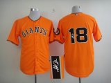 San Francisco Giants #18 Matt Cain orange Baseball Signature Jerseys