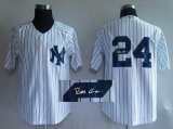 New York Yankees 24 Robinson Cano white MLB signature Jersey