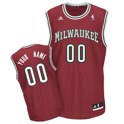 Milwaukee Bucks Custom red Alternate Jersey for sale