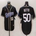 Nike Dodgers #50 Mookie Betts black majestic baseball Jersey-BD 04