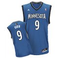 Minnesota Timberwolves 9# Ricky Rubio Revolution 30 Home Blue Jersey