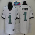 Nike Philadelphia Eagles #1 Jalen Hurts white Color Rush Limited Jersey