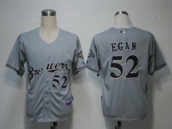 MLB Jerseys Milwaukee Brewers 52 Egan gray