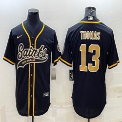 Nike New Orleans Saints #13 Micheal Thomas black baseball jerseys Joint name-BD