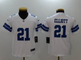 Youth Nike Dallas Cowboys #21 Ezekiel Elliott White Color Rush Limited Jersey