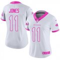 Nike Falcons #11 Julio Jones women white pink Color Rush Limited Jersey