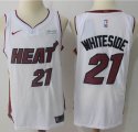 Nike Miami Heat #21 Hassan Whiteside white player nba basketball jersey-MHD