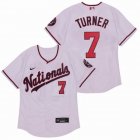 Nike Washington Nationals #7 Trea Turner White Flexbase Authentic Collection Jersey