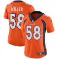 Women Denver Broncos #58 Von Miller Nike orange Color Rush Limited Jersey