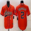 Nike Houston Astros #2 Alex Bregman orange majestic baseball jerseys Joint name -BD