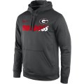 Georgia Bulldogs Nike Sideline KO Fleece Therma-FIT Performance Hoodie - Anthracite