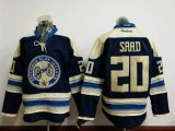 Columbus Blue Jackets #20 Brandon Saad blue beige hockey jersey