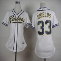 women San Diego Padres #33 James Shields white mlb Jerseys